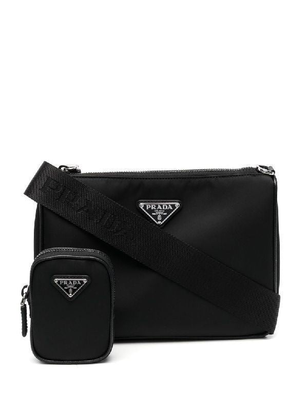 Triangle Logo Nylon Crossbody
  Bag