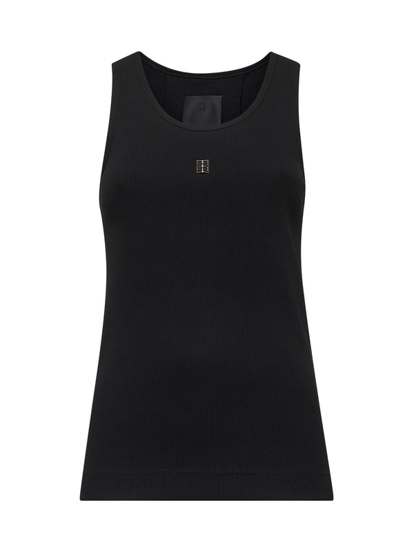 4G Logo Detail Sleeveless Top