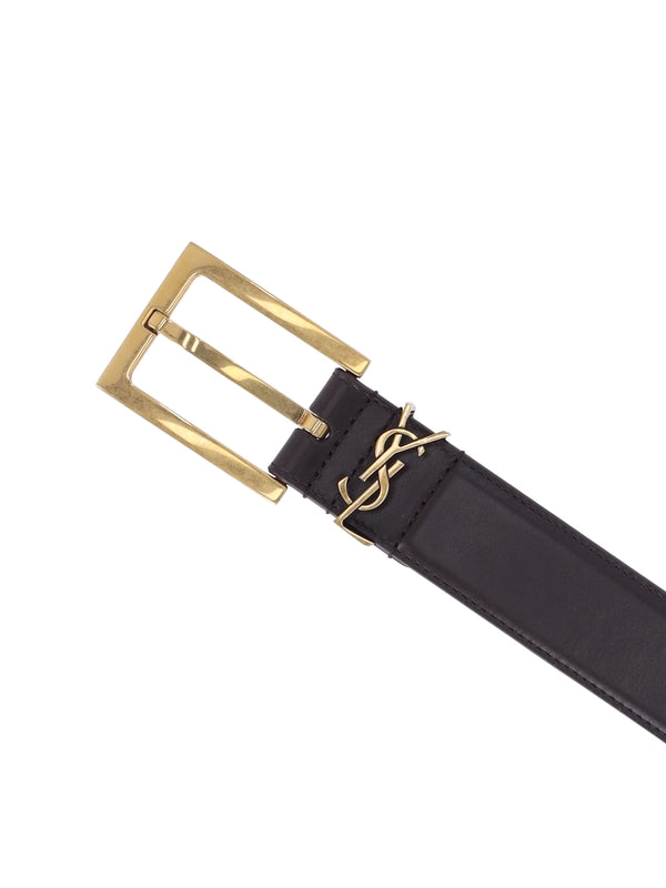 Cassandra Logo Leather Belt