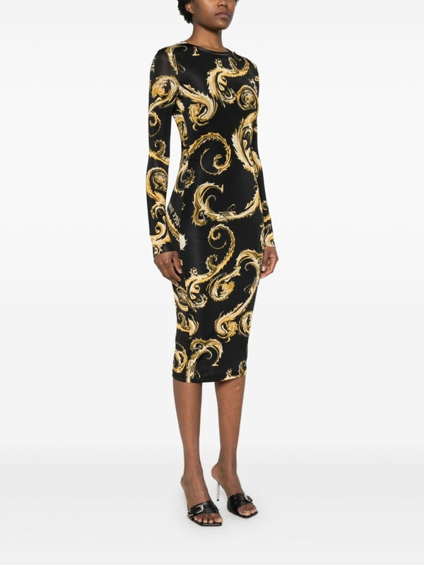 Allover Print Midi Dress