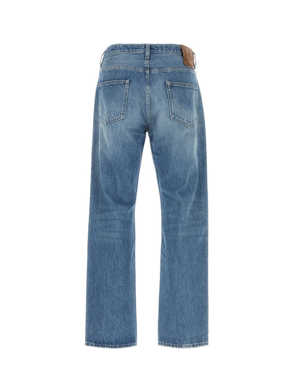 Back V Logo Patch Denim Pants