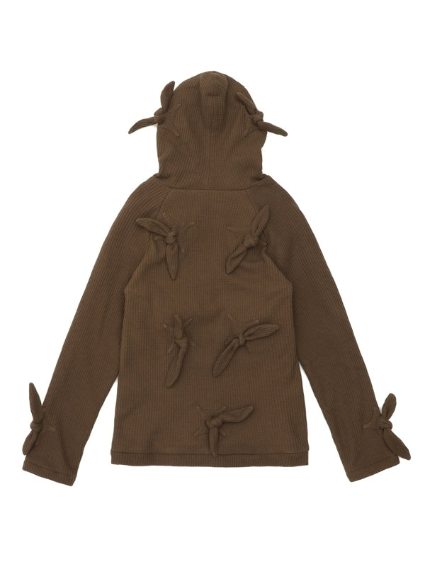 STAR Knot Waffle Knit Hoodie