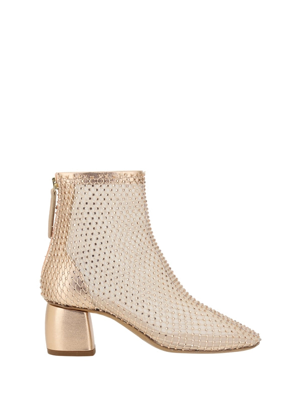 Strass Mesh Ankle Boots