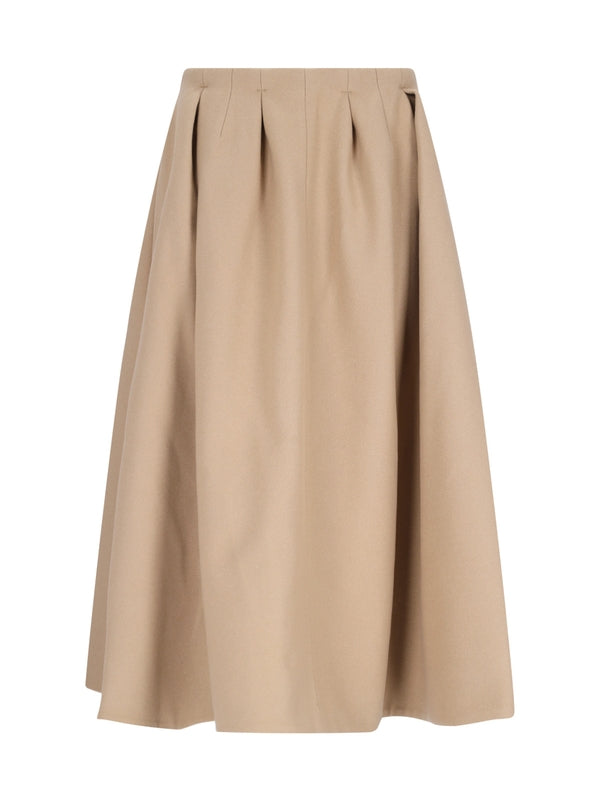 Wool Cashmere Midi Skirt - Jente