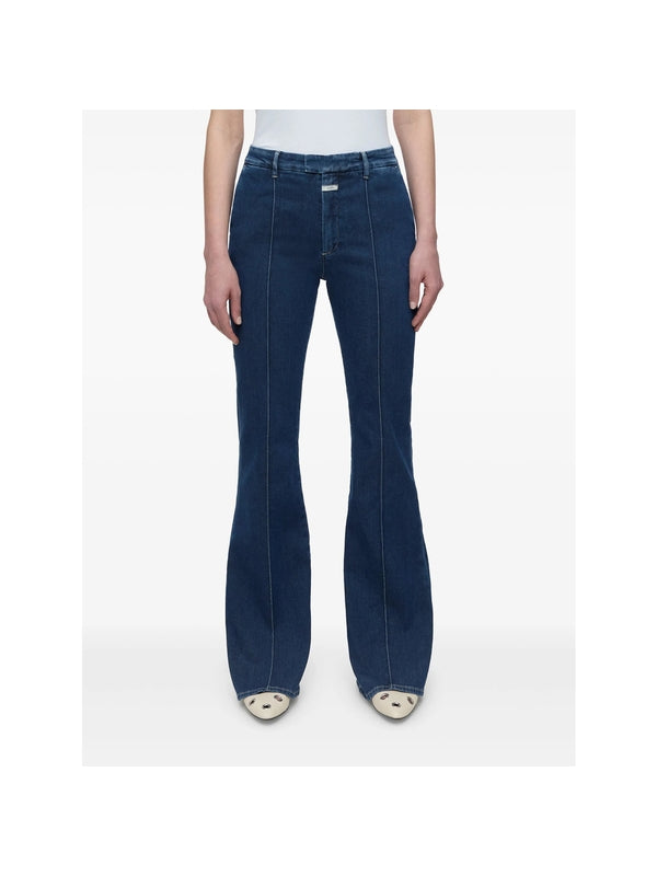 Denair Logo Patch Flare Denim
  Pants