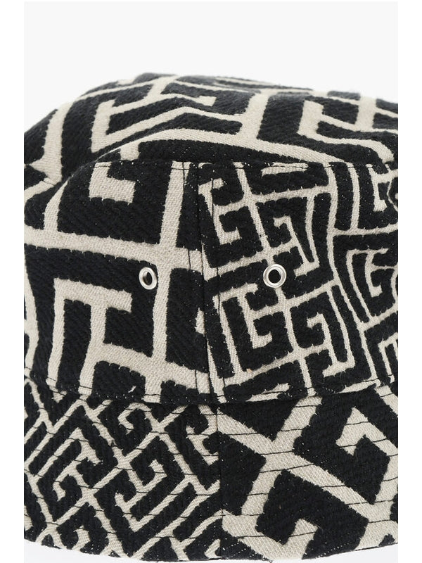 Balmain Black Beige Bucket Hats