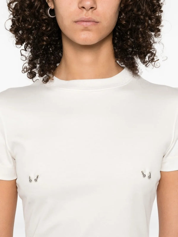 Mugler White Short Sleeve T-Shirt