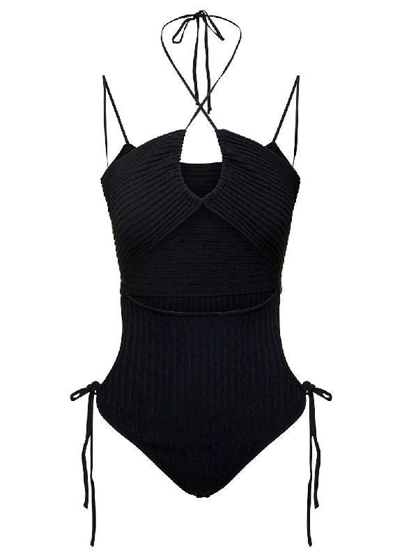 Cutout Rib Knit Bodysuit