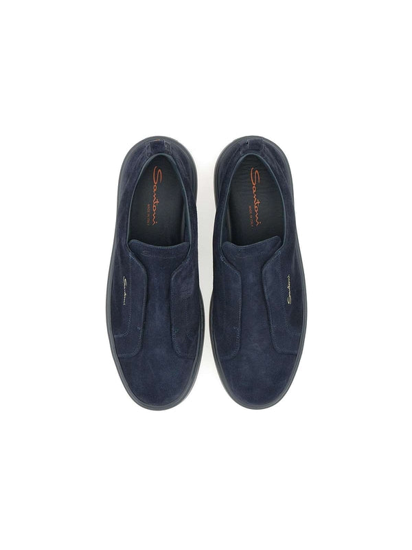Santoni Navy Low Top Sneakers