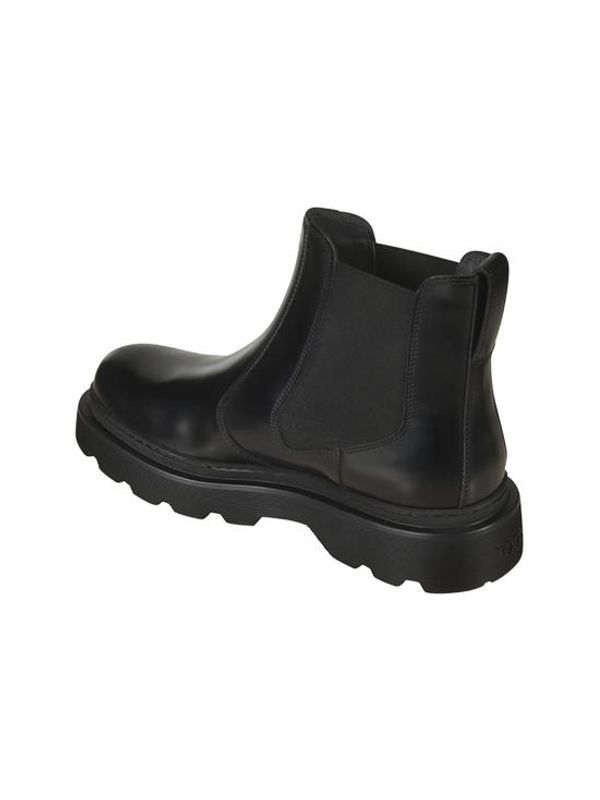 Chunky Sole Leather Chelsea Boots