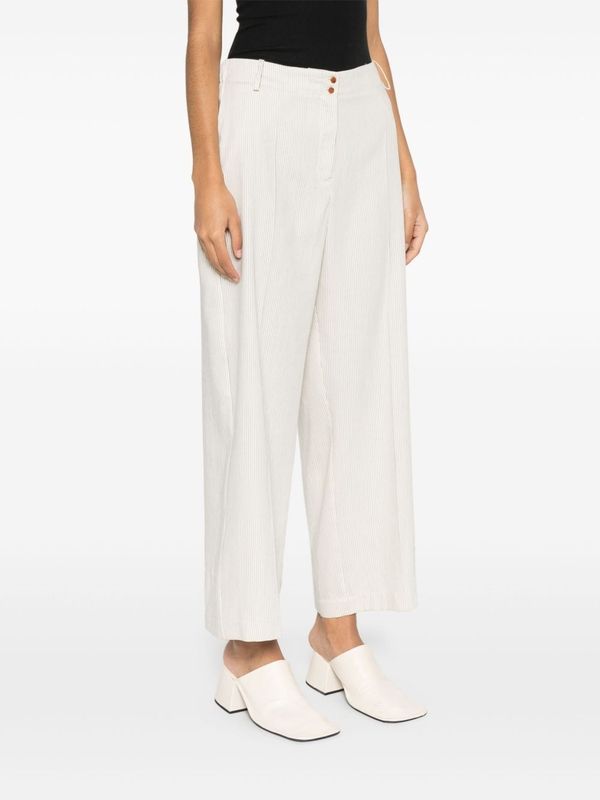 Pinstripe Wide
  Crop Pants