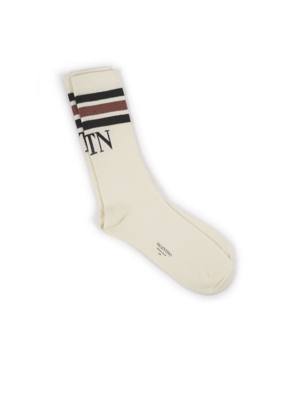 Intarsia Logo Socks