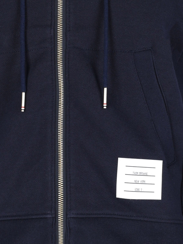 4-Bar Cotton Hoodie Zip-Up