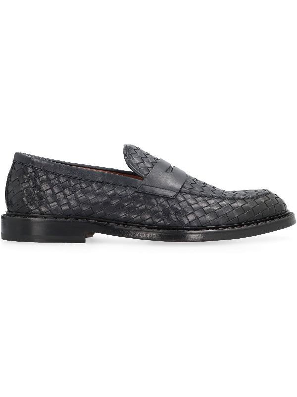 Woven Leather Penny Loafer