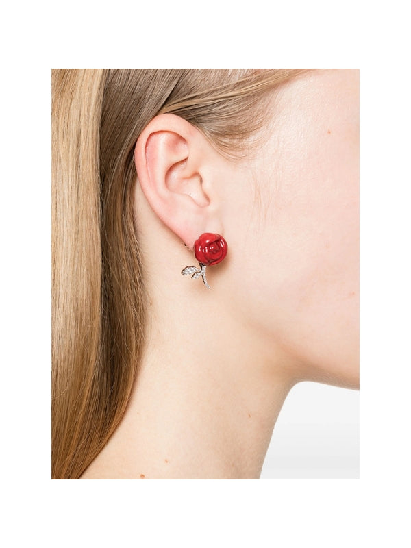 Yvmin Rose Motif Earrings