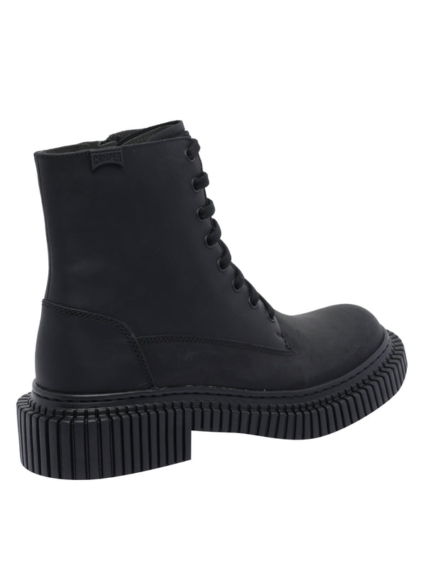 Camper Black Lace-Up Boots