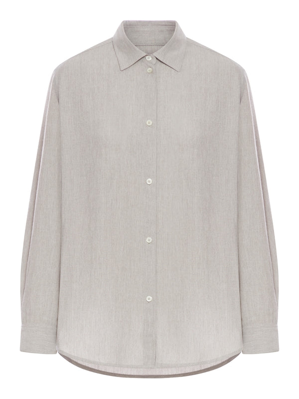 Asymmetric Rayon Wool
  Shirt