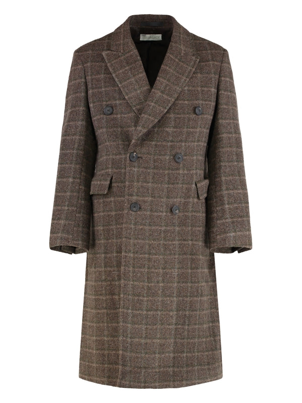 Whale Wool Check Coat