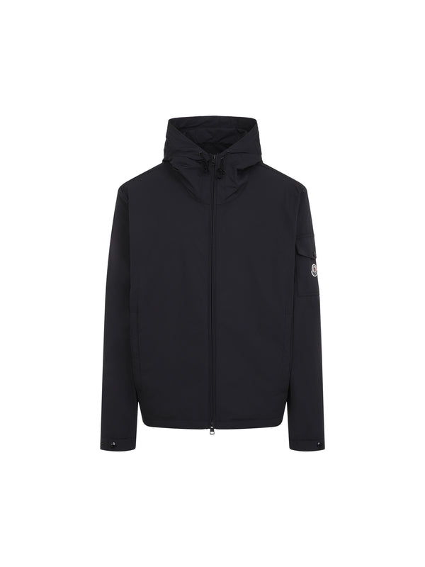 Sassiere Logo Patch High Neck Hoodie Jacket