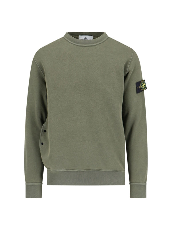 Wappen Patch Cotton Sweatshirt - Jente