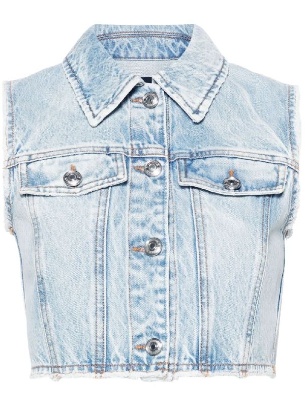 Cotton Denim
  Crop Vest