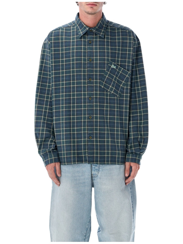 Logo-pocket Check Shirt