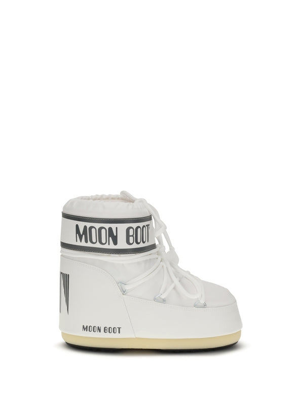 Moon Boot White Lace-Up Boots