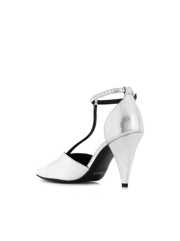 Anklet Metallic Leather Sandal
  Heels