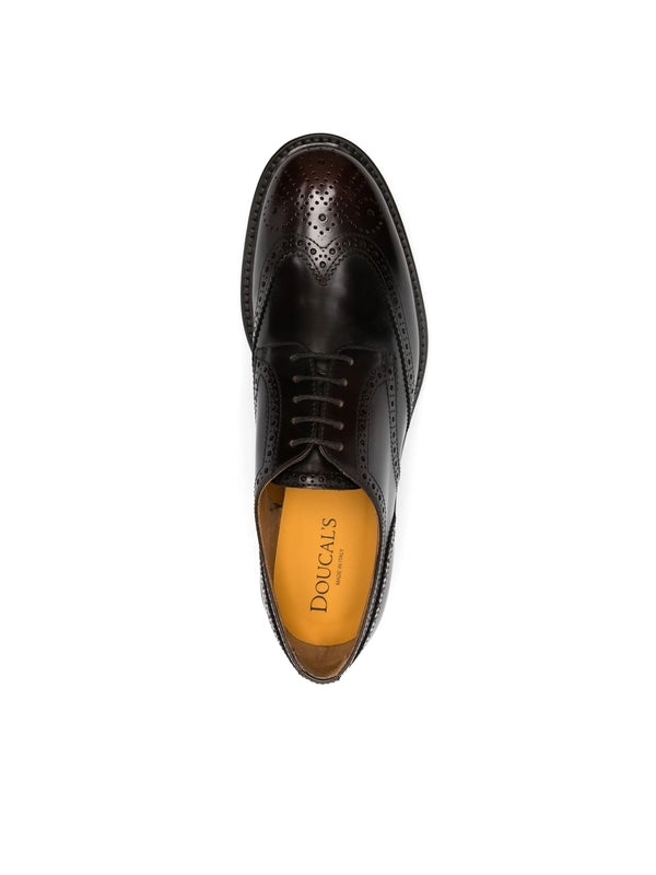 Brogue Detail Leather Lace-Up
  Shoes
