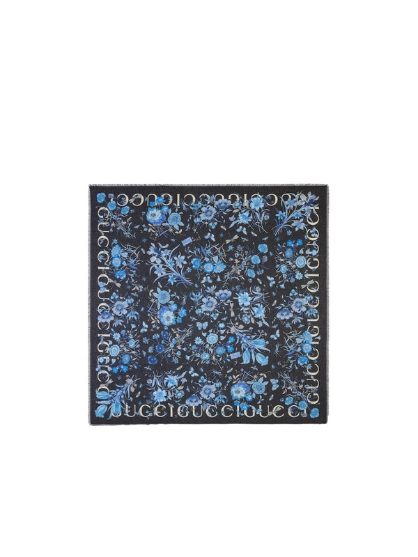 Floral Logo Printed Scarf