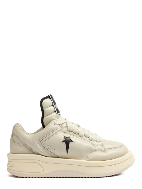 Rick Owens Drkshdw TURBOWPN OX Beige Low Top Sneakers