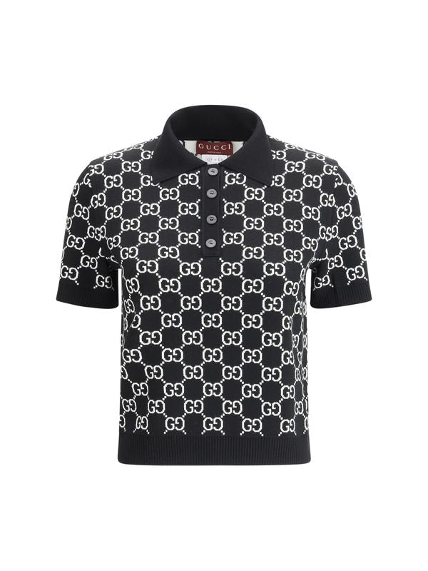 GG Logo Jacquard Wool Blend
  Polo Shirt