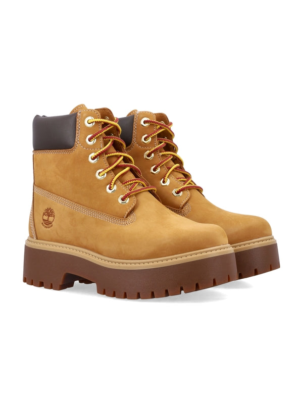 Timberland Beige Lace-Up Boots