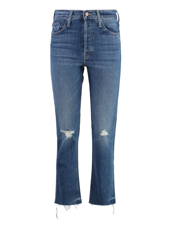 Straight Crop Denim Pants