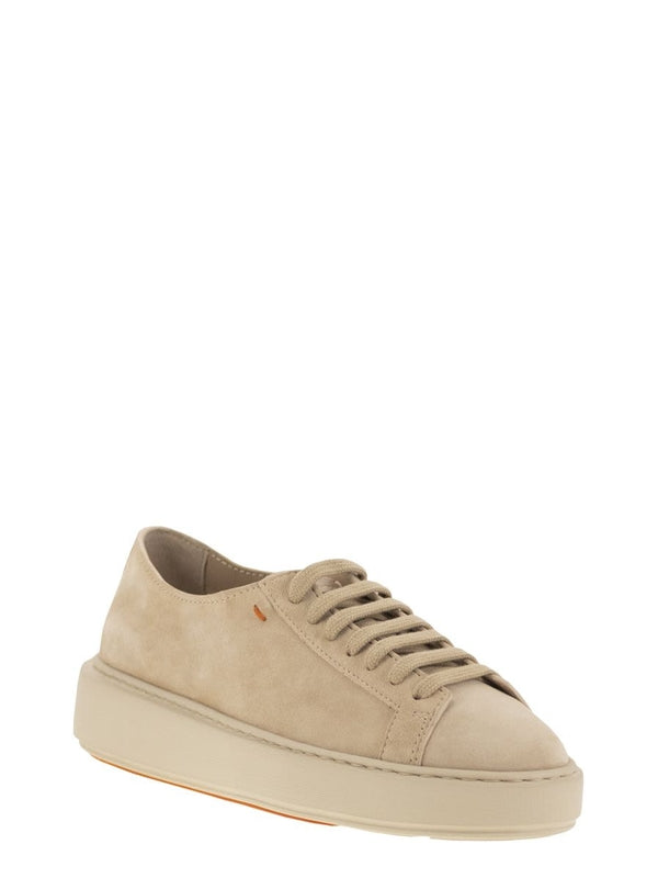 Santoni Beige Low Top Sneakers