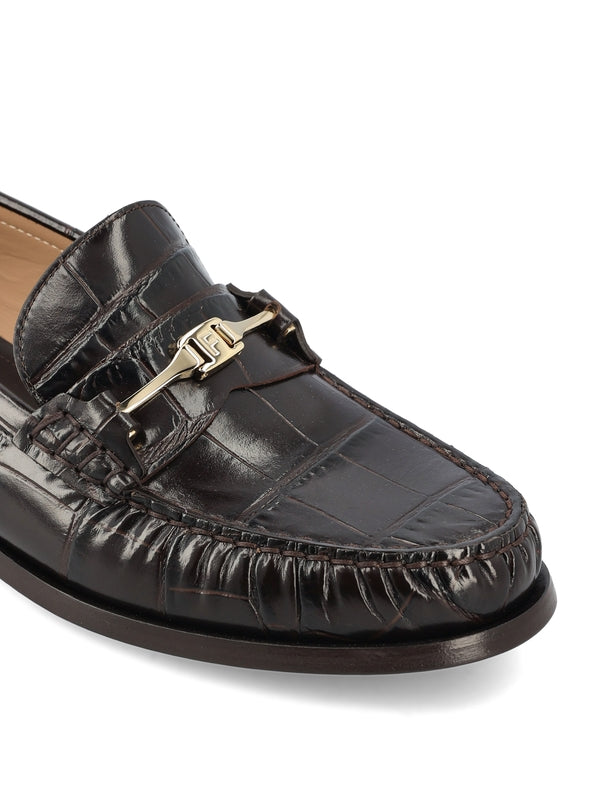 Vara Chain Leather Loafers