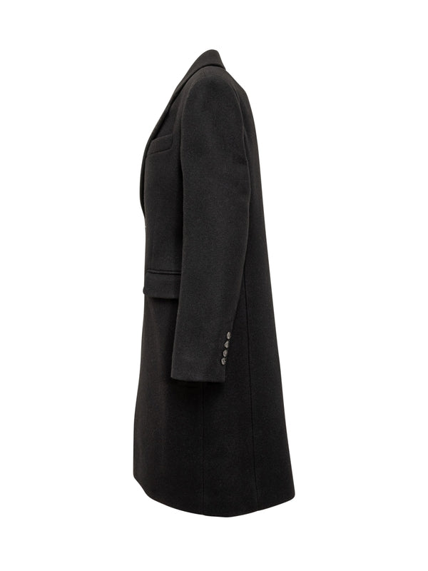 Single-Breasted Wool Coat