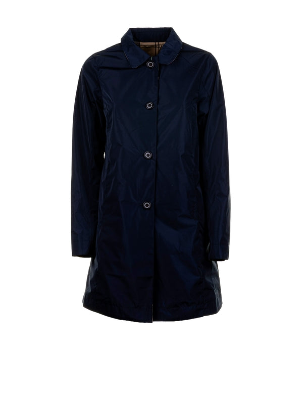 Navy Button-down Coat
