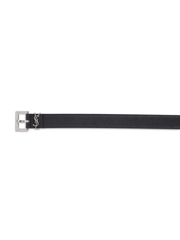 Cassandra Monogram Leather Belt