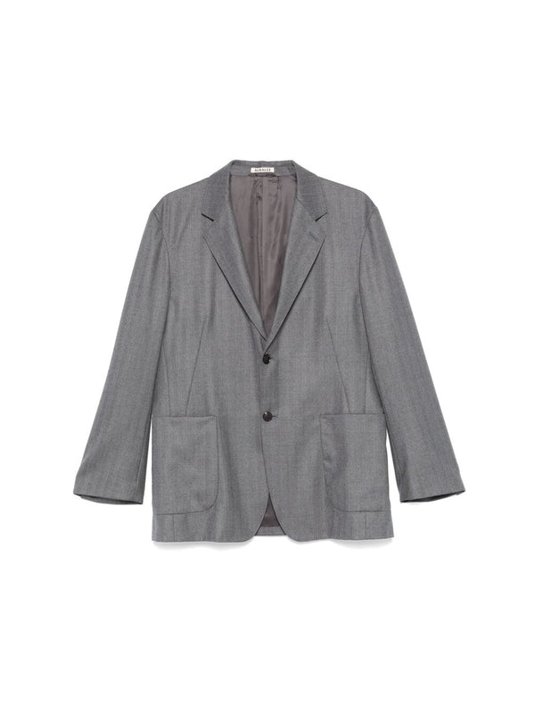 AURALEE - Pinstripe Flannel Jacket - Jente