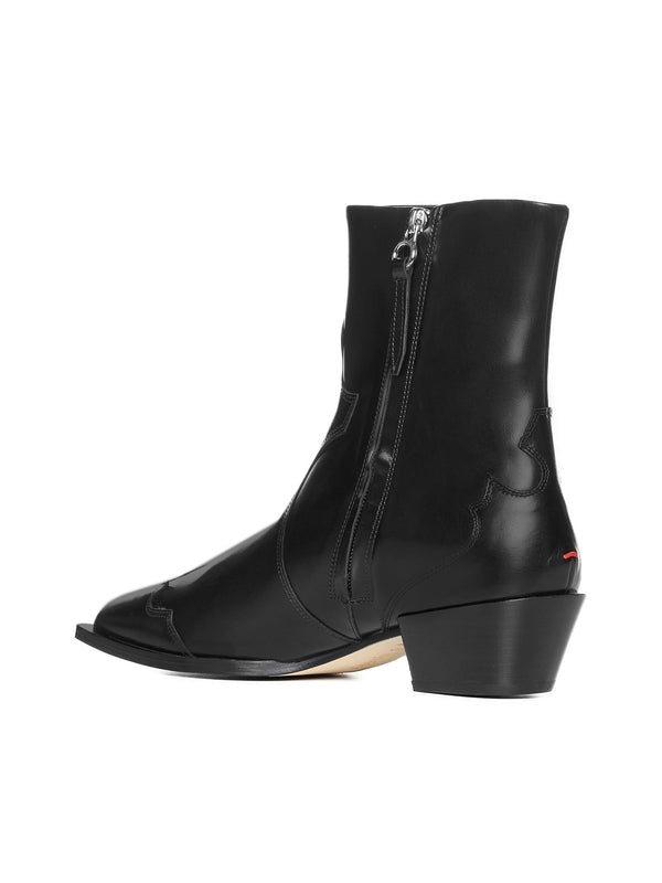 Hester Western Leather Ankle Boots