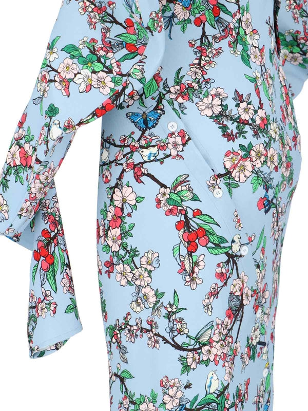 Flower Print Silk Dress - Jente