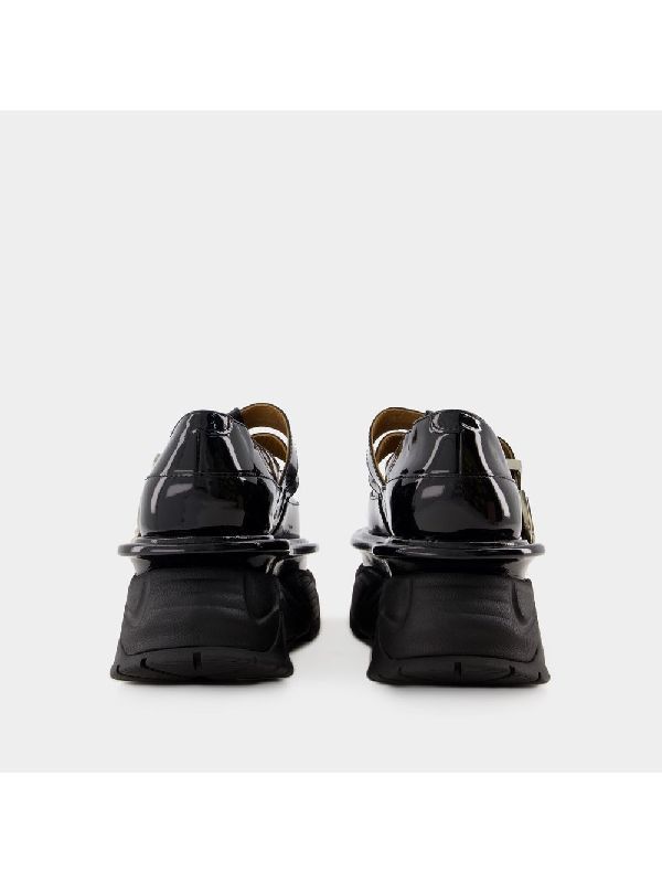 Platform Leather Mary Jane Loafers