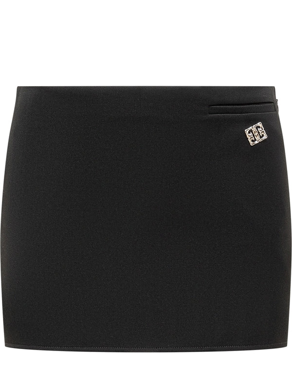 4g Logo Wool Skirt