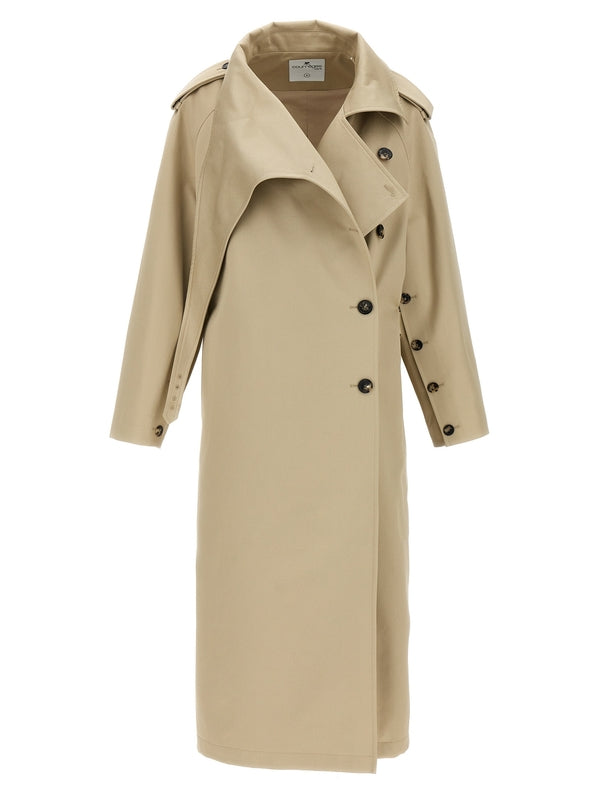 Sleeve
  Button-Up Trench Coat