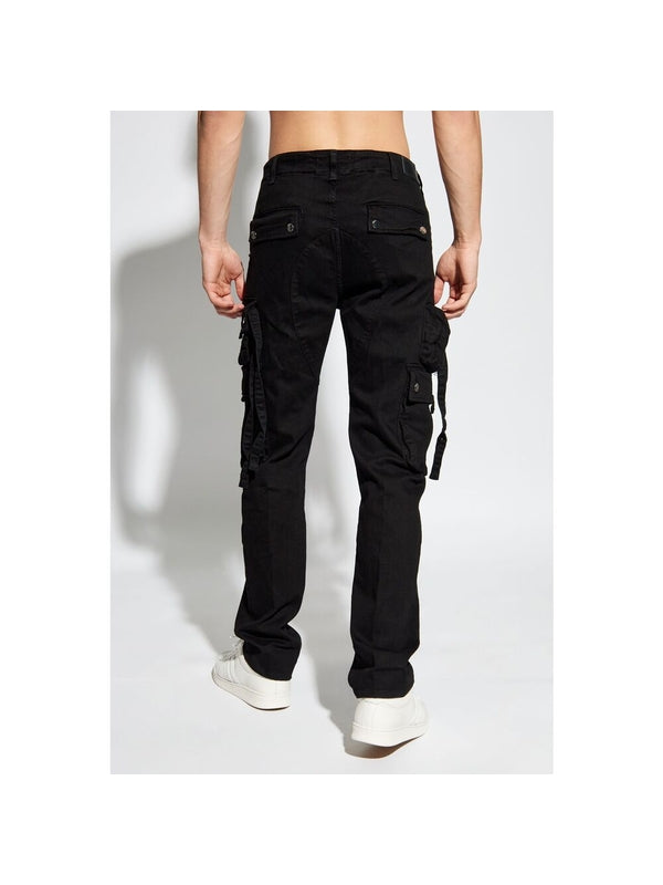 Strap Detail Cotton Cargo
  Pants