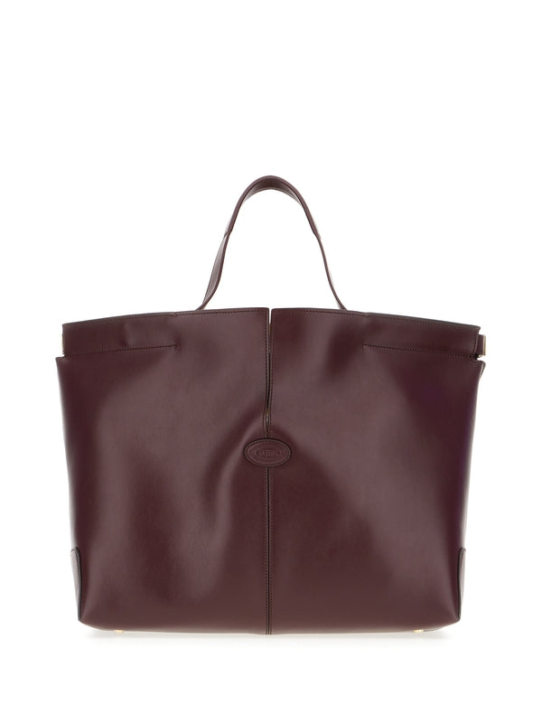 Tod'S Burgundy Tote Bags