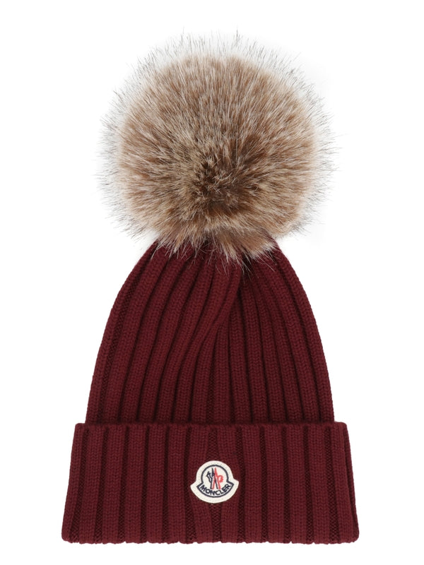 Moncler Burgundy Beanies