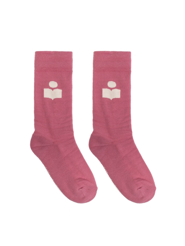 Logo Jacquard Cotton Socks