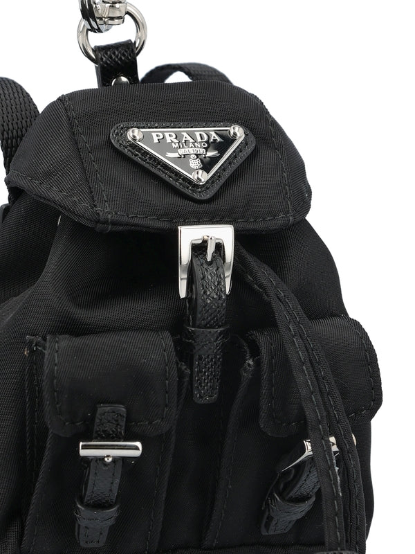 Triangle Logo Nylon Backpack Keyring